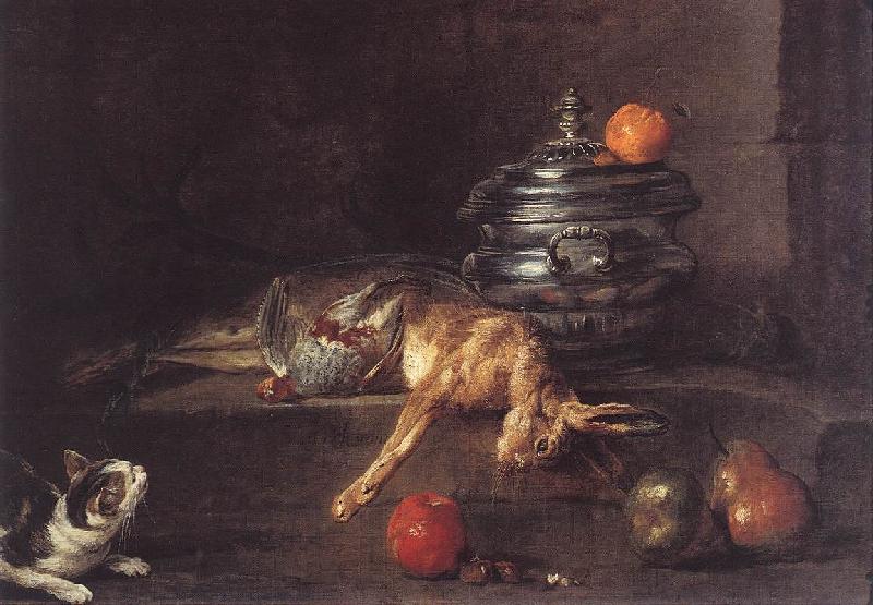 jean-Baptiste-Simeon Chardin The Silver Tureen France oil painting art
